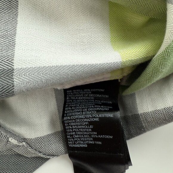 The North Face Mens XL Short Sleeve Green Gray Plaid Button Up Shirt - Picture 5 of 6